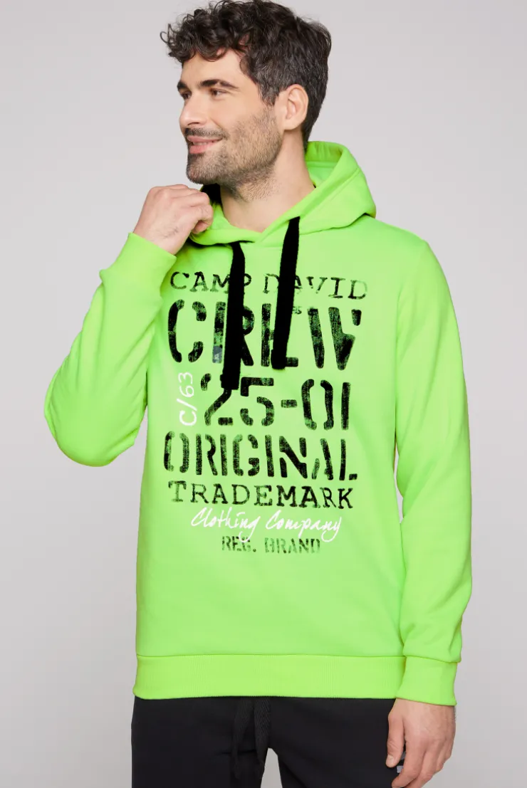 CAMP DAVID & SOCCX Kapuzensweatshirt mit Used Print neon green neongreen Sale