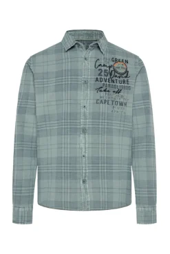 CAMP DAVID & SOCCX Karohemd mit Label-Applikationen teal Outlet