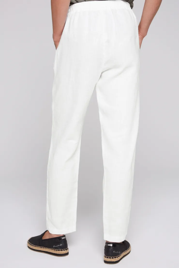 CAMP DAVID & SOCCX Klassische Leinenhose mit Elastikbund opticwhite Sale