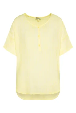 CAMP DAVID & SOCCX Kurzarmbluse mit Crèpe-Struktur faded yellow fadedyellow Cheap
