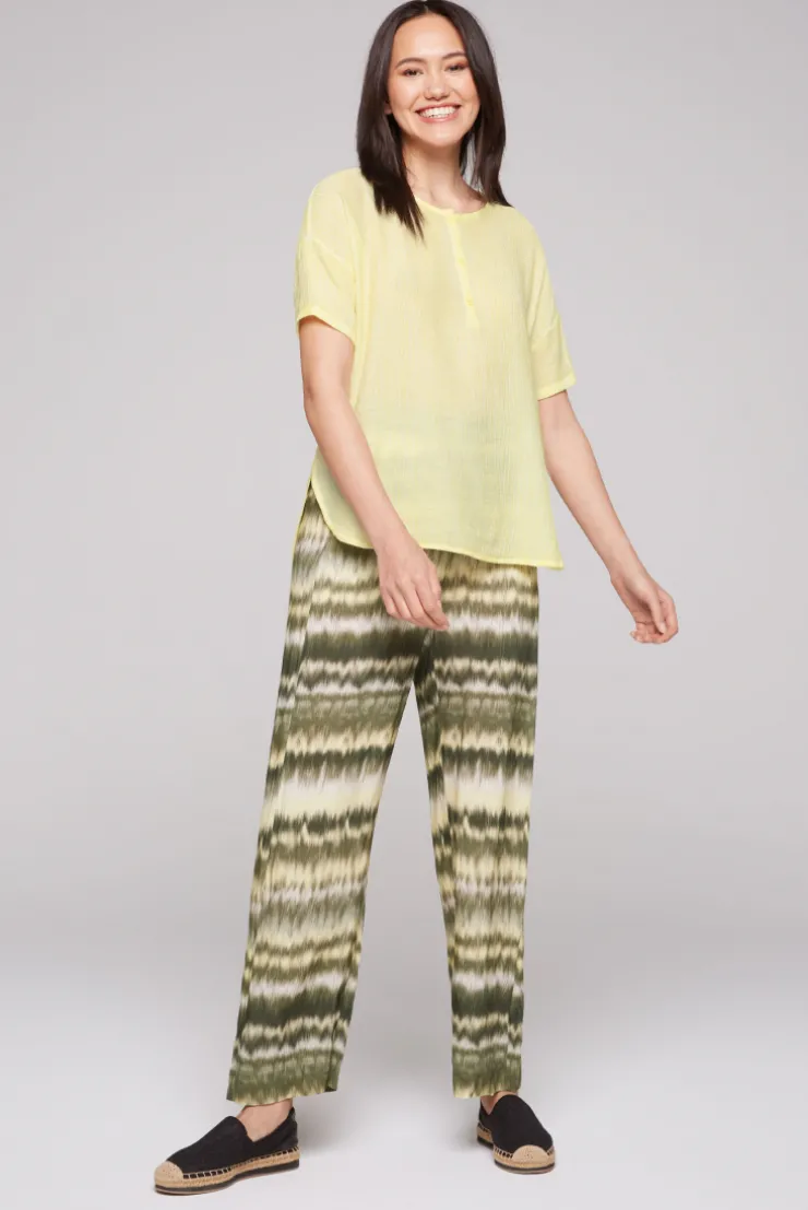 CAMP DAVID & SOCCX Kurzarmbluse mit Crèpe-Struktur faded yellow fadedyellow Cheap