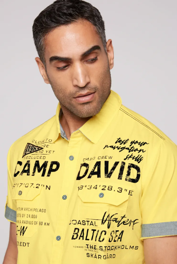 CAMP DAVID & SOCCX Kurzarmhemd mit Klappentaschen und Prints light lime lightlime Best Sale