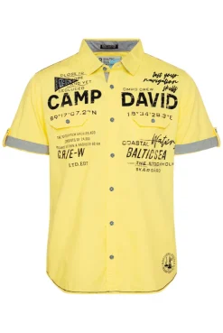 CAMP DAVID & SOCCX Kurzarmhemd mit Klappentaschen und Prints light lime lightlime Discount