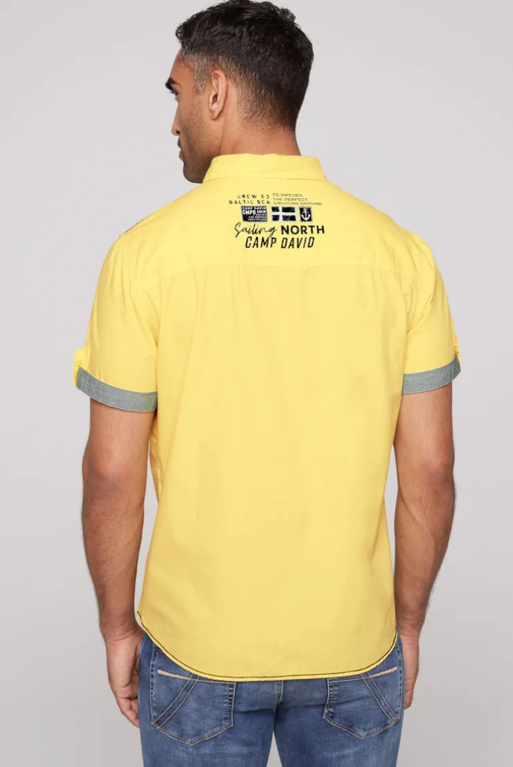 CAMP DAVID & SOCCX Kurzarmhemd mit Klappentaschen und Prints light lime lightlime Discount