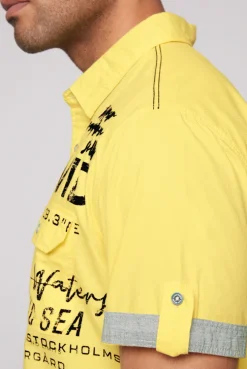 CAMP DAVID & SOCCX Kurzarmhemd mit Klappentaschen und Prints light lime lightlime Discount