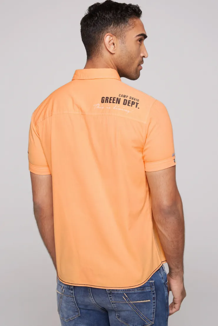 CAMP DAVID & SOCCX Kurzarmhemd mit Logo-Applikationen sunrise orange sunriseorange Flash Sale