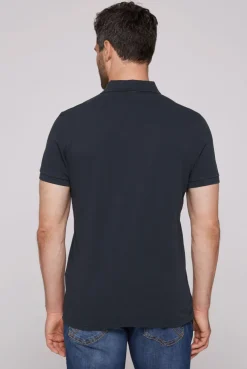 CAMP DAVID & SOCCX Kurzarmpolo aus Pikee mit Label Print classic navy classicnavy Sale