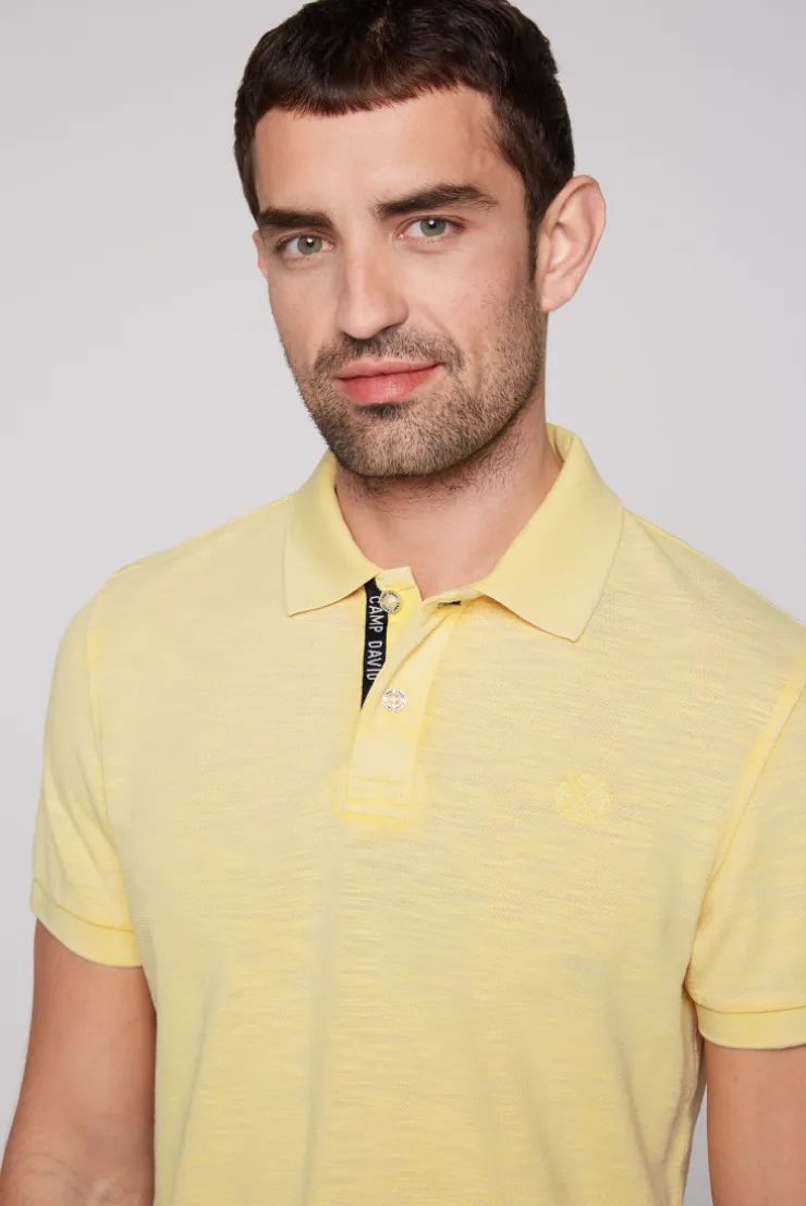 CAMP DAVID & SOCCX Kurzarmpolo aus Pikee mit Logostick sun Clearance