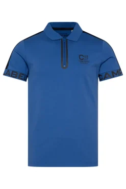 CAMP DAVID & SOCCX Kurzarmpolo mit Folienprints strong blue strongblue Outlet
