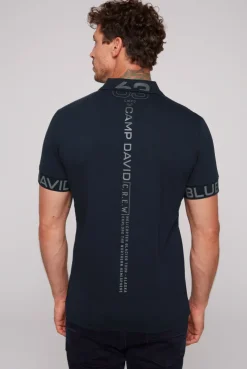 CAMP DAVID & SOCCX Kurzarmpolo mit Folienprints blue navy bluenavy Outlet