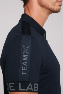 CAMP DAVID & SOCCX Kurzarmpolo mit Folienprints blue navy bluenavy Outlet