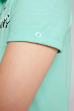 CAMP DAVID & SOCCX Kurzarmpolo mit Print und Pailletten neo aqua neoaqua Shop