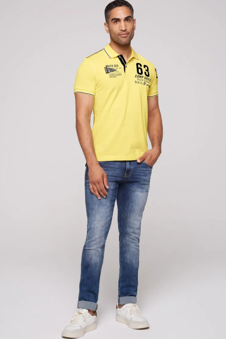 CAMP DAVID & SOCCX Kurzarmpolo Pikee mit Logo Artworks light lime lightlime Cheap