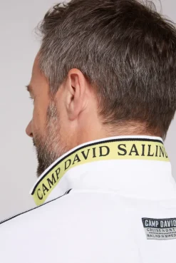 CAMP DAVID & SOCCX Kurzarmpolo Pikee mit Logo Artworks opticwhite Sale