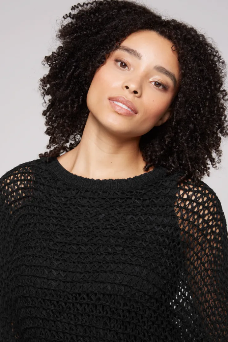 CAMP DAVID & SOCCX Kurzarm-Pullover aus Strukturgarn black Best
