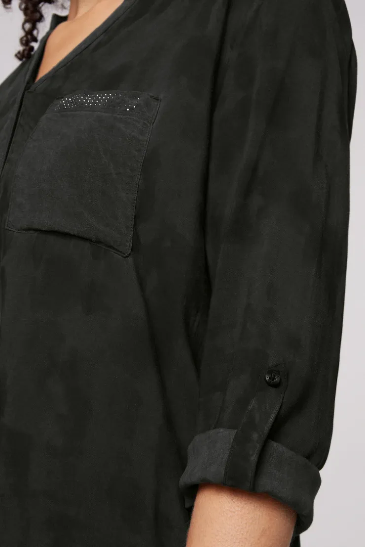 CAMP DAVID & SOCCX Langarmbluse mit All Over Print black Store