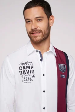 CAMP DAVID & SOCCX Langarmhemd mit Color-Blocking und Artworks opticwhite Store