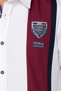 CAMP DAVID & SOCCX Langarmhemd mit Color-Blocking und Artworks opticwhite Store