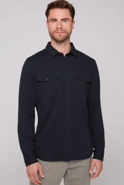 CAMP DAVID & SOCCX Langarmhemd mit Klappentaschen blue navy bluenavy Flash Sale