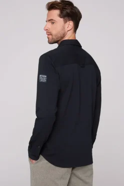 CAMP DAVID & SOCCX Langarmhemd mit Klappentaschen blue navy bluenavy Clearance