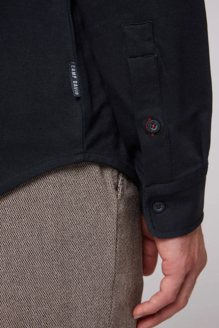 CAMP DAVID & SOCCX Langarmhemd mit Klappentaschen blue navy bluenavy Clearance