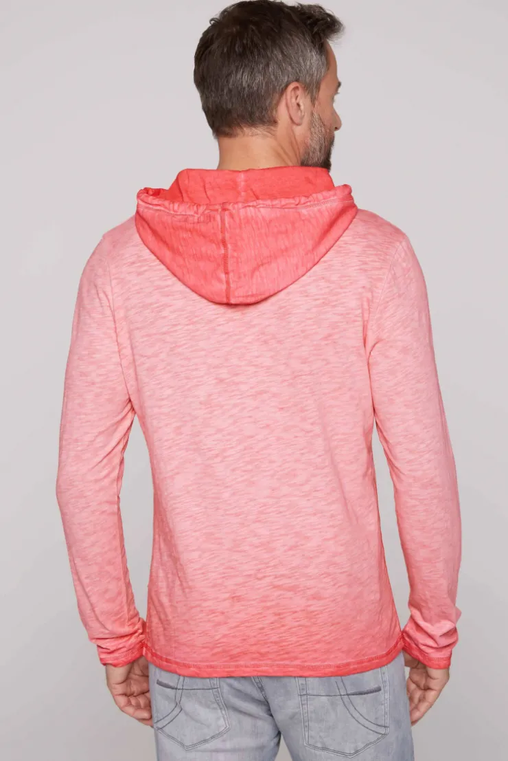 CAMP DAVID & SOCCX Langarmshirt mit Kapuze und Vintage Print sunrise Sale