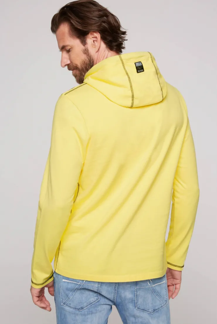 CAMP DAVID & SOCCX Langarmshirt mit Kapuze und Print light lime lightlime Outlet