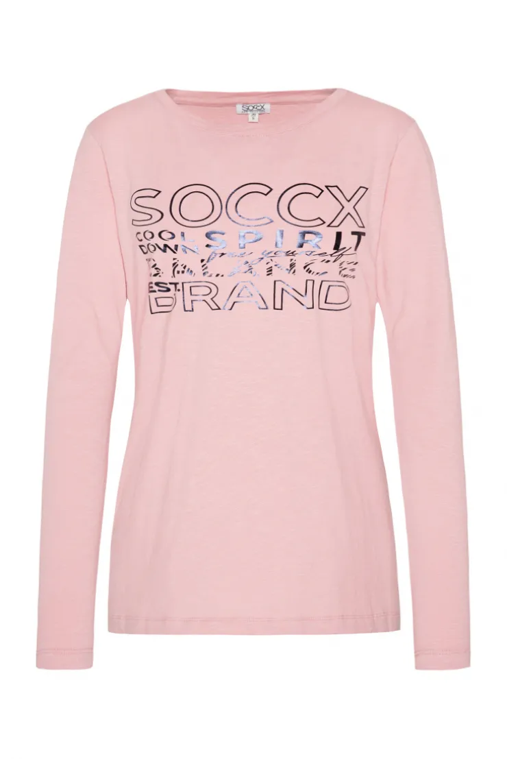 CAMP DAVID & SOCCX Langarmshirt mit Logo Print milky rose | XL milkyrose Shop