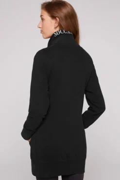 CAMP DAVID & SOCCX Lange Sweatjacke mit hohem Kragen black Shop
