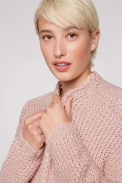 CAMP DAVID & SOCCX Langer Cardigan mit Perlmuster rose blush roseblush Cheap