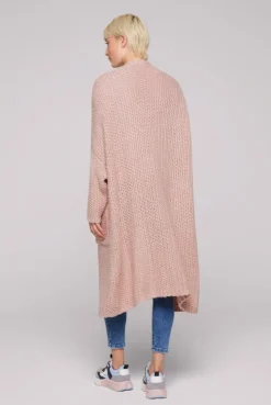 CAMP DAVID & SOCCX Langer Cardigan mit Perlmuster rose blush roseblush Cheap