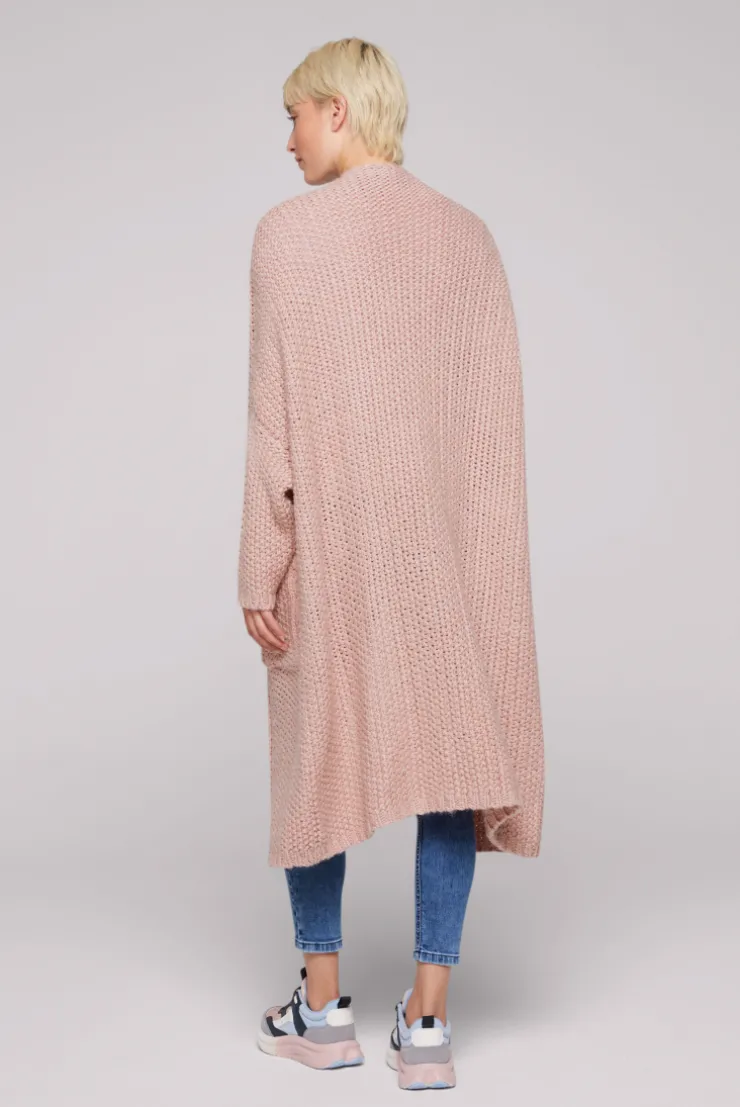 CAMP DAVID & SOCCX Langer Cardigan mit Perlmuster rose blush roseblush Cheap