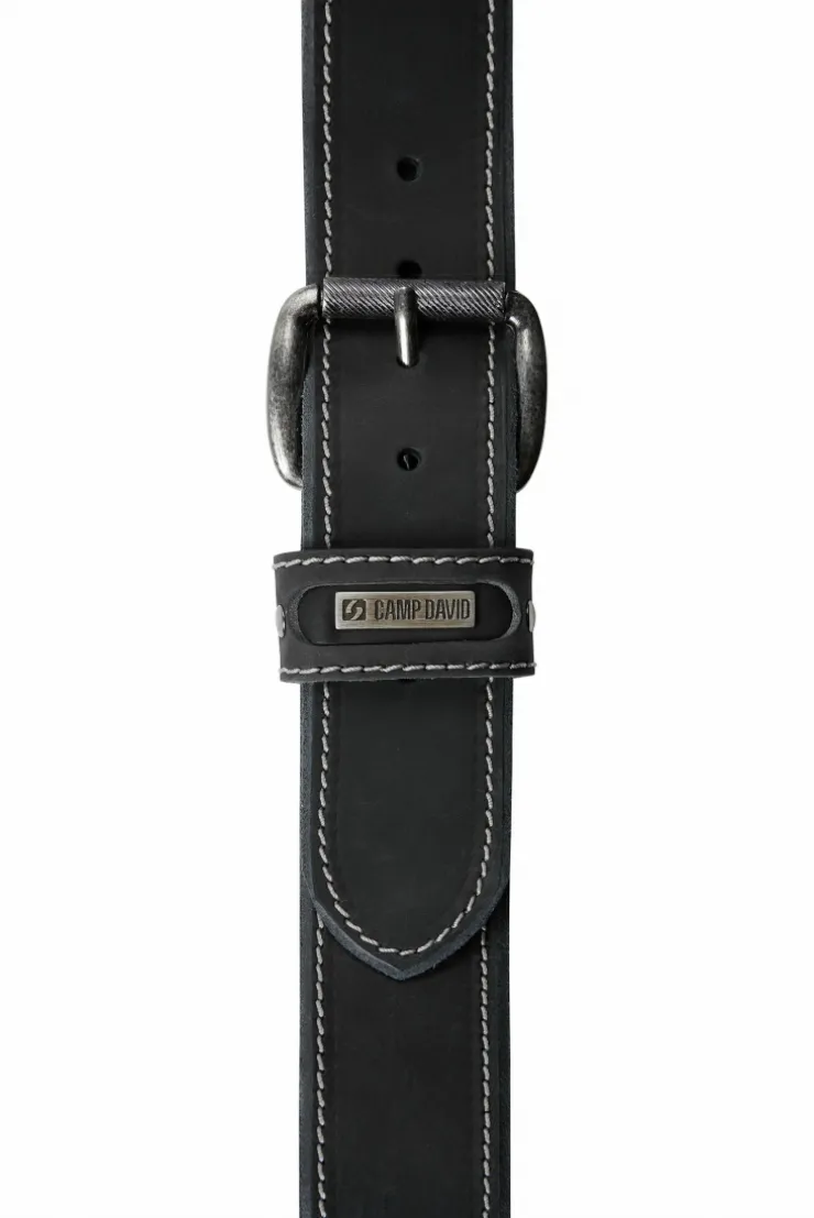 CAMP DAVID & SOCCX Ledergürtel black Best