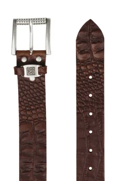 CAMP DAVID & SOCCX Ledergürtel im Used Look dark brown darkbrown Cheap