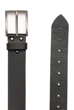 CAMP DAVID & SOCCX Ledergürtel mit matter Dornschließe black Outlet