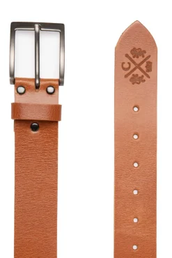 CAMP DAVID & SOCCX Ledergürtel mit matter Dornschließe cognac Flash Sale