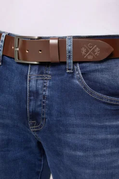 CAMP DAVID & SOCCX Ledergürtel mit matter Dornschließe brown Flash Sale