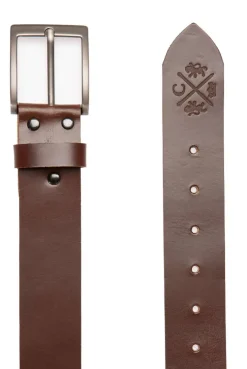 CAMP DAVID & SOCCX Ledergürtel mit matter Dornschließe brown Flash Sale