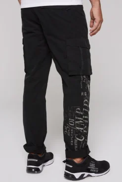 CAMP DAVID & SOCCX Leichte Cargohose mit Label Prints black Shop
