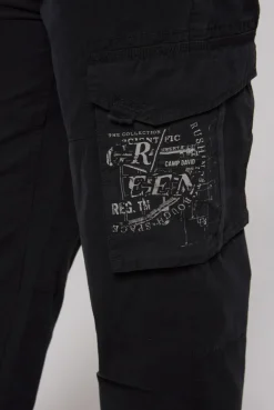 CAMP DAVID & SOCCX Leichte Cargohose mit Label Prints black Shop