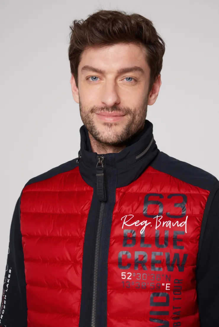 CAMP DAVID & SOCCX Leichte Steppweste mit Softshell-Details royal red | 4XL royalred Fashion