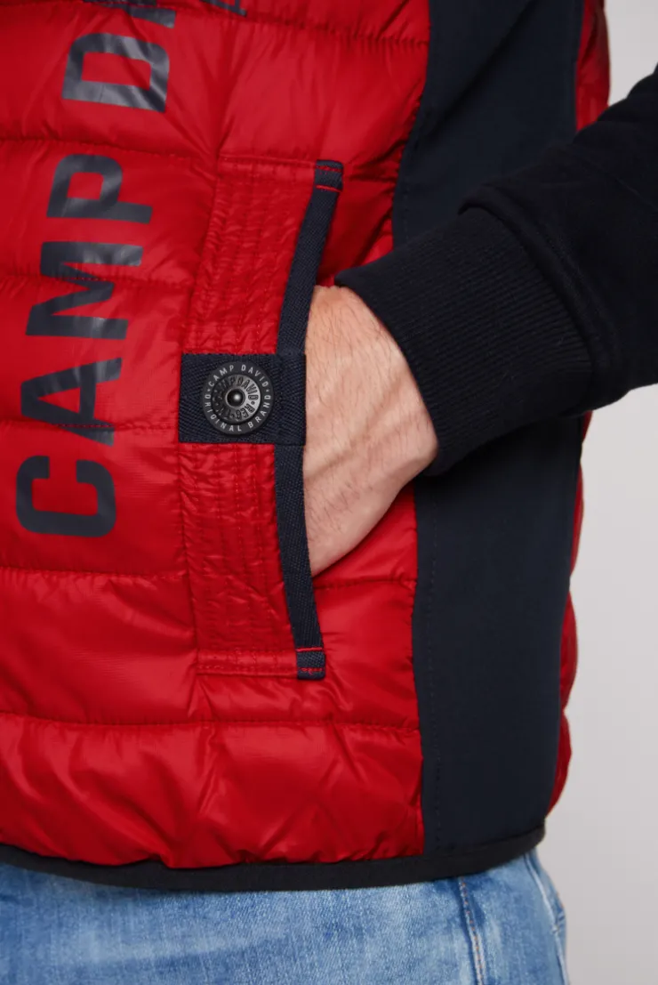 CAMP DAVID & SOCCX Leichte Steppweste mit Softshell-Details royal red | 4XL royalred Fashion
