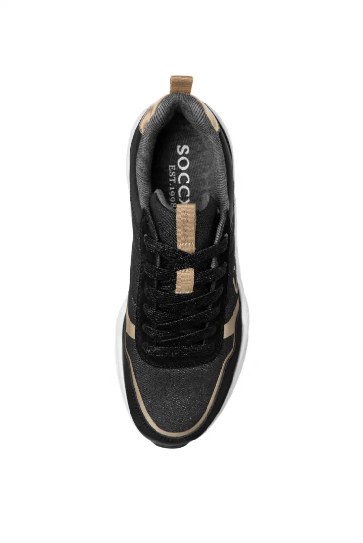 CAMP DAVID & SOCCX Leichter Sneaker mit Glitter-Design black Online