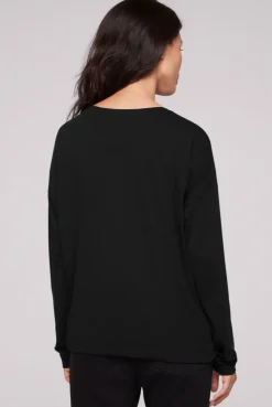 CAMP DAVID & SOCCX Longsleeve mit Logo Prints und verstellbaren Elastiksaum black Shop
