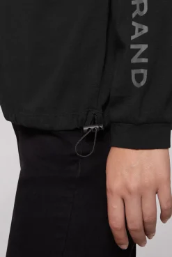 CAMP DAVID & SOCCX Longsleeve mit Logo Prints und verstellbaren Elastiksaum black Shop