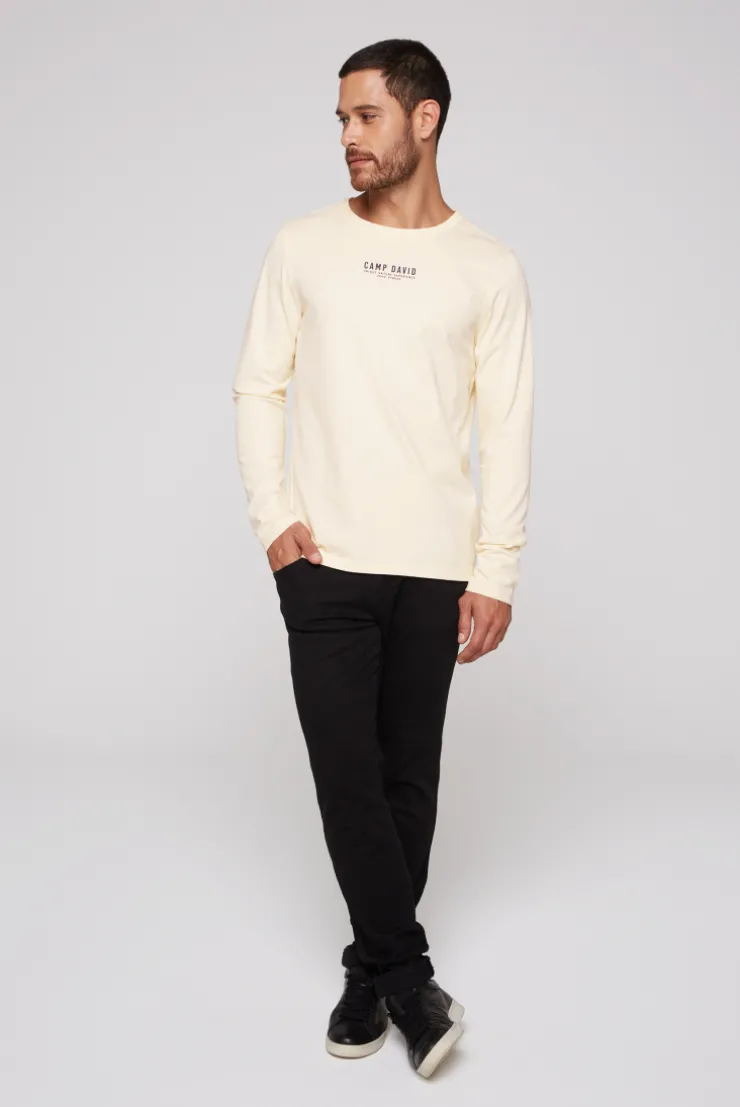 CAMP DAVID & SOCCX Longsleeve mit Logo Print ecru Cheap