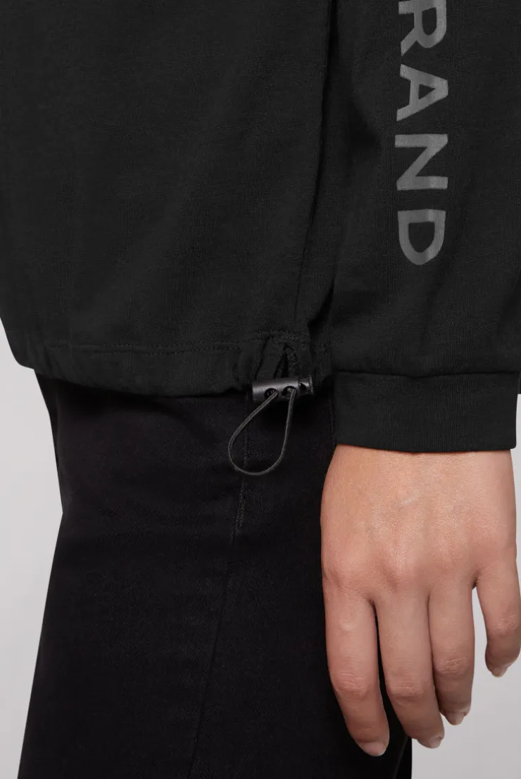 CAMP DAVID & SOCCX Longsleeve mit Logo Prints und verstellbaren Elastiksaum black New
