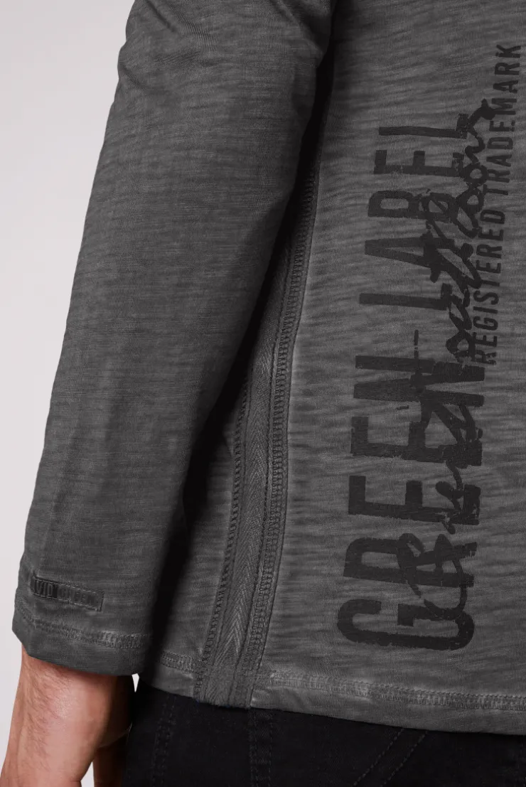 CAMP DAVID & SOCCX Longsleeve mit Tapes und Logo-Applikationen granite Shop