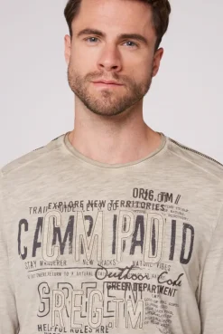CAMP DAVID & SOCCX Longsleeve mit Tapes und Logo-Applikationen fossil brown fossilbrown New