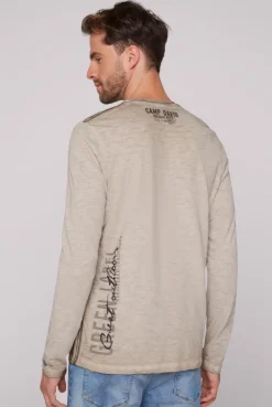 CAMP DAVID & SOCCX Longsleeve mit Tapes und Logo-Applikationen fossil brown fossilbrown New